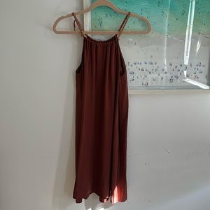 Silk mini dress made in Spain with lining